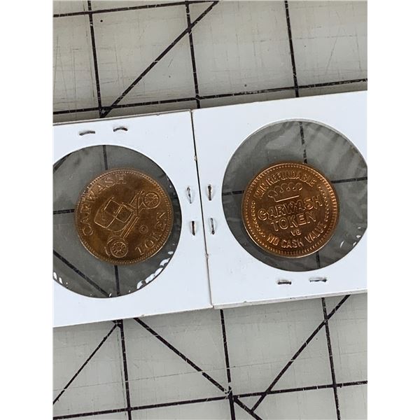 VINTAGE CAR WASH TOKEN COINS