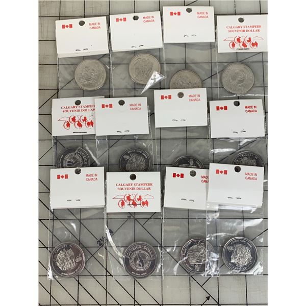 LOT OF 12 1996 CALGARY STAMPEDE SOUVENIR DOLLAR COINS