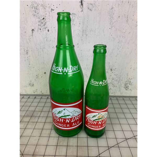VINTAGE HIGH N DRY GINGER ALE BOTTLES