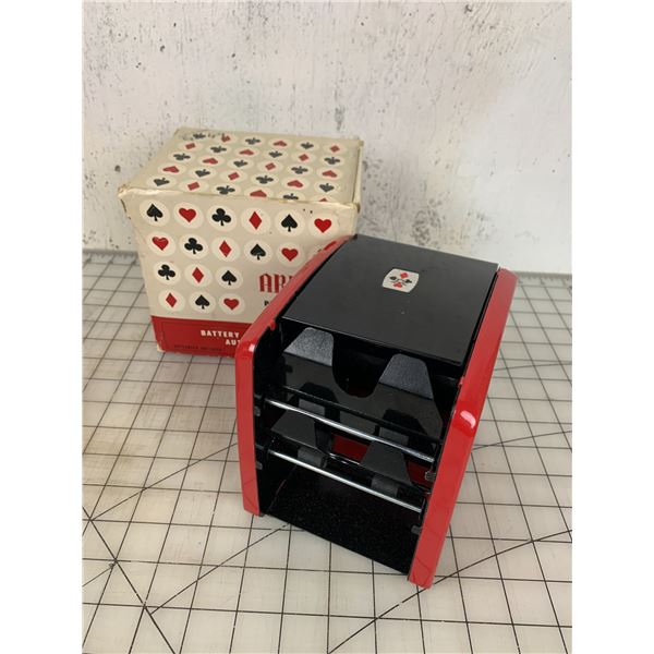 VINTAGE ARRCO PLAYING CARD SHUFFLER WITH BOX