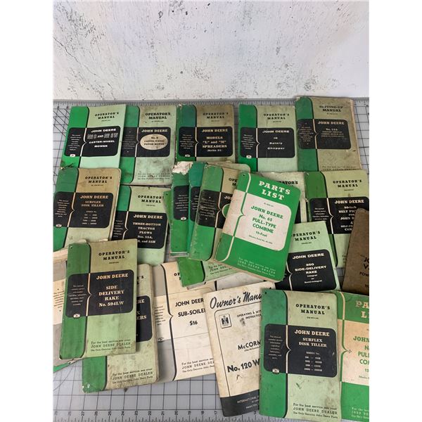 JOHN DEERE MANUALS ETC