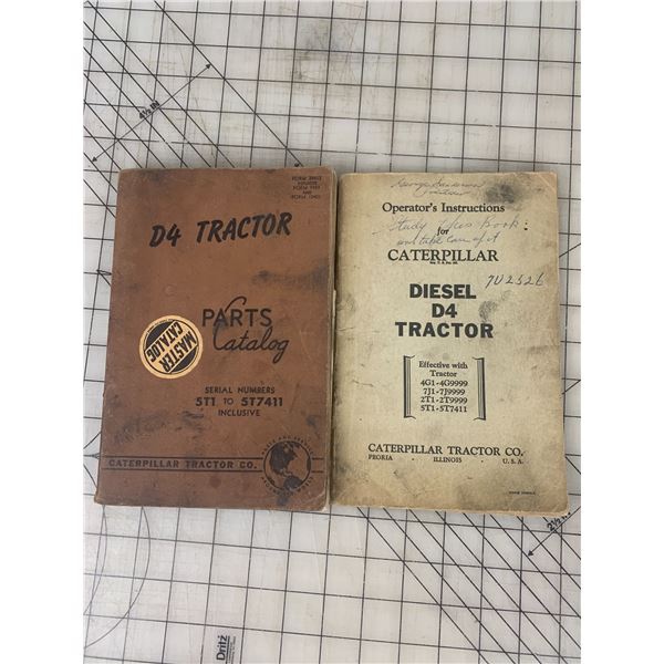 CATERPILLAR D4 TRACTOR MANUAL AND PARTS CATALOG