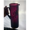 Image 2 : VINTAGE PURPLE AND GOLD PITCHER AND GLASS SET