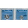 Image 1 : 1967 25 Cent (PL-65) and 1957 10 cent (MS-63) CCCS Graded
