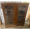 Image 1 : China Cabinet - 1 Glass Cracked (47"H x 40"W x 12"D)