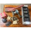 Image 1 : Lot of Collectibles - Fuse Line Reel, Pencil Sharpener, Coal Shovel, Pullies, Etc.