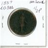 Image 2 : 1837 (LC-8C2) Lower Canada Half Penny, Un Sou token