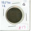 Image 1 : 1859 N Canada Large 1¢