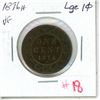 Image 1 : 1876 H Canada Large 1¢