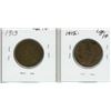 Image 2 : Lot of 2 (1912 & 1913) Canada Large 1¢