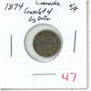Image 1 : 1874 Crosslet 4 Canada 5¢