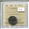 Image 1 : 1922 Canada 5¢ EF-45 (ICCS # XYD 594)