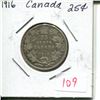 Image 1 : 1916 Canada 25¢