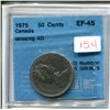 Image 1 : 1975 Canada 50¢, missing AD, EF-45 (CCCS #105045 0083675)