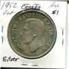 Image 2 : 1952 FWL Canada Silver $1