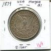 Image 1 : 1879 USA Silver Morgan $1