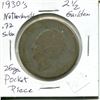 Image 2 : 1930s Netherlands Silver 2 1/2 Gulden 25g Pocket Piece