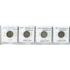 Image 2 : Lot of 4 Australia Sterling Silver Sixpence coins (1926, 1939, 1940, 1942)
