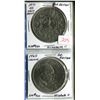 Image 1 : Lot of 2 Great Britain 1977 25 New Pence & 1965 Crown