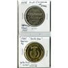 Image 2 : Lot of 2 Medallions:  1975 Klondike Days First Coliseum of Stars & 1985 Year of Youth Yellowhead Sch