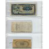 Image 2 : Lot of 3:  1965 Yugoslavia 50 Dinar, 1976 Lombarda 200 Lire, 1966 Italy 500 Lire