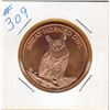 Image 1 : 1 OUNCE COPPER  .999 FINE - GREAT HORNED OWL