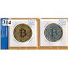 Image 1 : BITCOIN - GOLD & SILVER TONE