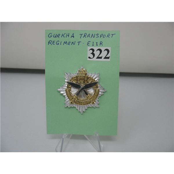GURKHA TRANSPORT REGIMENT CAP BADGE