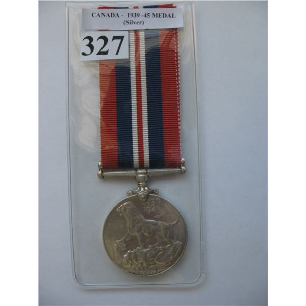 1939-45 WORLD WAR II MEDAL - Canadian Issued - Silver