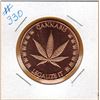 Image 1 : 1 OUNCE COPPER  .999 FINE - CANNABIS - LEGALIZE IT