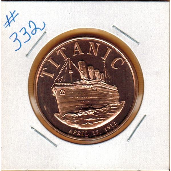 1 OUNCE COPPER  .999 FINE - TITANIC