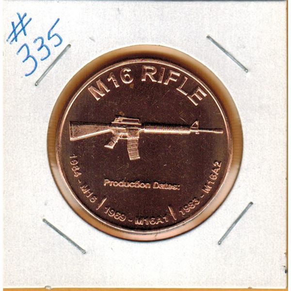 1 OUNCE COPPER  .999 FINE - M16 RIFLE