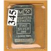 Image 1 : 1 OUNCE SILVER - .999 FINE SILVER BAR - JM ASSAYERS