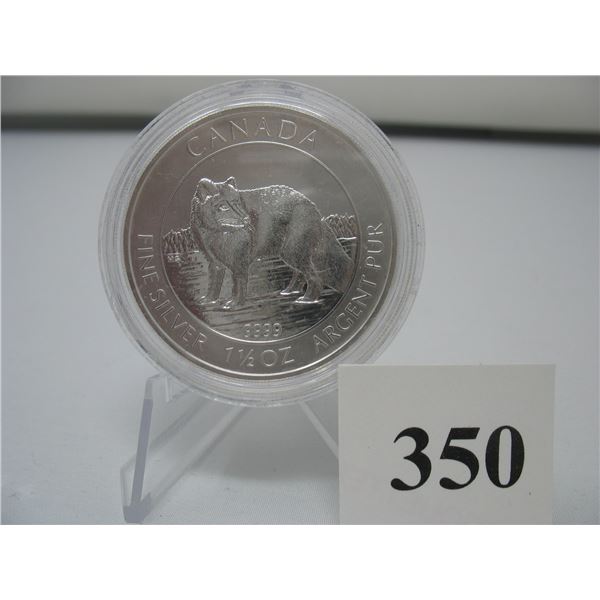 2014    1 1/2 OUNCE SILVER - .9999 FINE SILVER - CANADA - ANIMAL SERIES - ARCTIC FOX