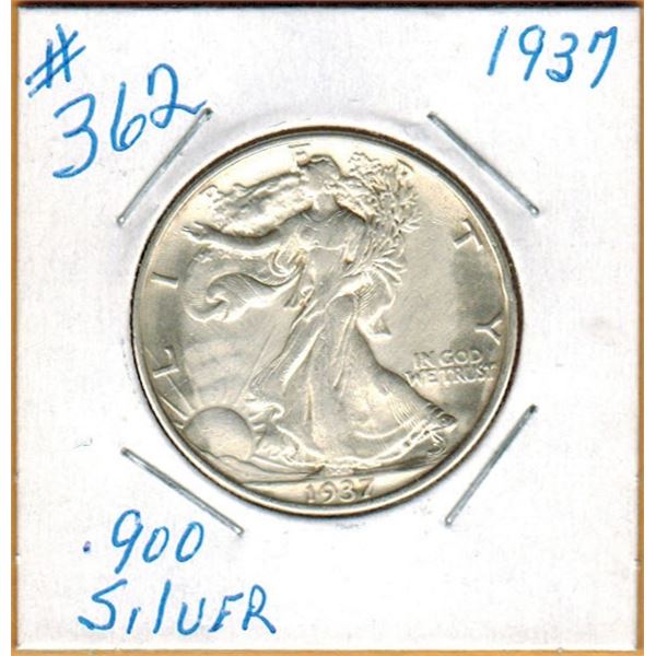 1937 US WALKING LIBERTY HALF DOLLAR
