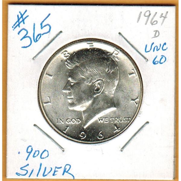 1964D  US KENNEDY HALF DOLLAR