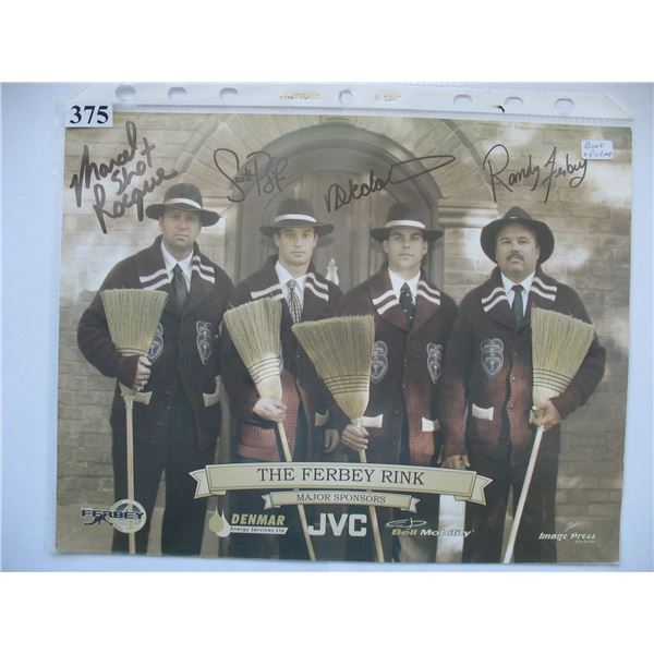 CURLING BOOK & PICTURE - THE FERBEY FOUR - Autographed