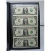 Image 2 : UNITED STATES $1.00 BILLS - UNCUT SHEET of 4 BILLS