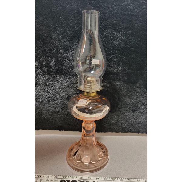 Pink Depression Glass Lamp