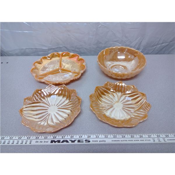 4 Pcs High Luster Glass Ware