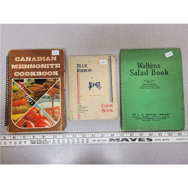 3 Cook Books, Blue Ribbon - Watkins - Canadian Mennonite