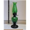 Image 1 : Green vintage oil lamp.