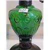 Image 3 : Green vintage oil lamp.