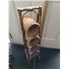Image 2 : Wicker wine bottle rack or bathroom rolled towel holder.