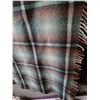 Image 3 : Vintage  wool blanket. 67” X 57”. Made in Ireland. Irish Set of Whitecliff melamine coasters.