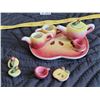 Image 4 : Group of vintage porcelain  & ceramic dogs, apple shaped miniature tea set, made in Japan.