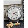 Image 1 : Mid century Ingraham ships wheel electric wall clock.