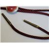 Image 6 : Metal & leather saddle hanger, made in Japan. Vintage stone bolo tie.