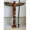 Image 1 : 21” hand carved totem plus a mini totem.