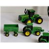Image 3 : Group of John Deere farm tractors and combine.